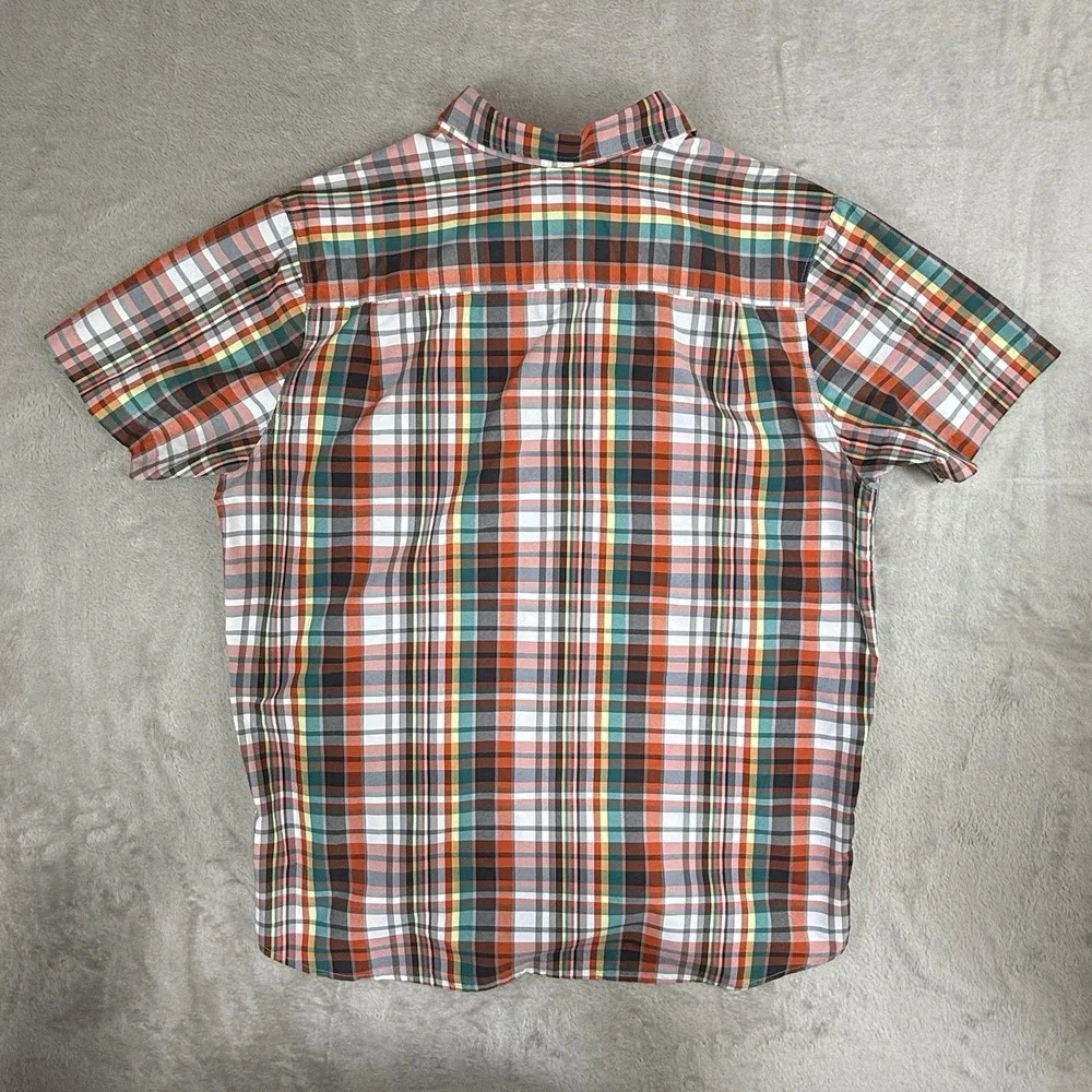 The North Face Button Up Shirt Men XL Multicolor Plaid Short Sleeve Pockets